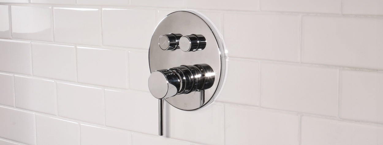 Chrome Push Button Shower