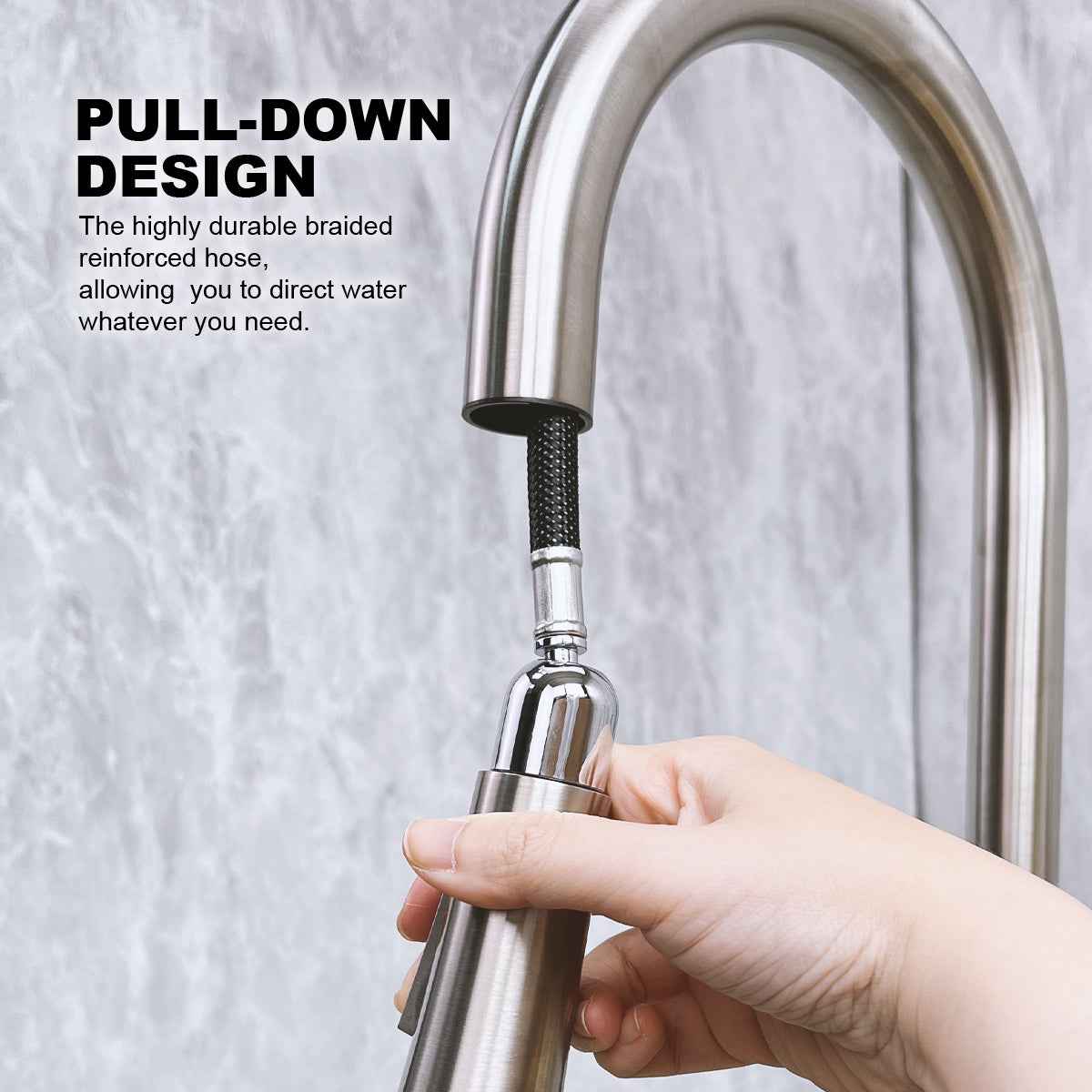 Pull Down Kitchen Faucet