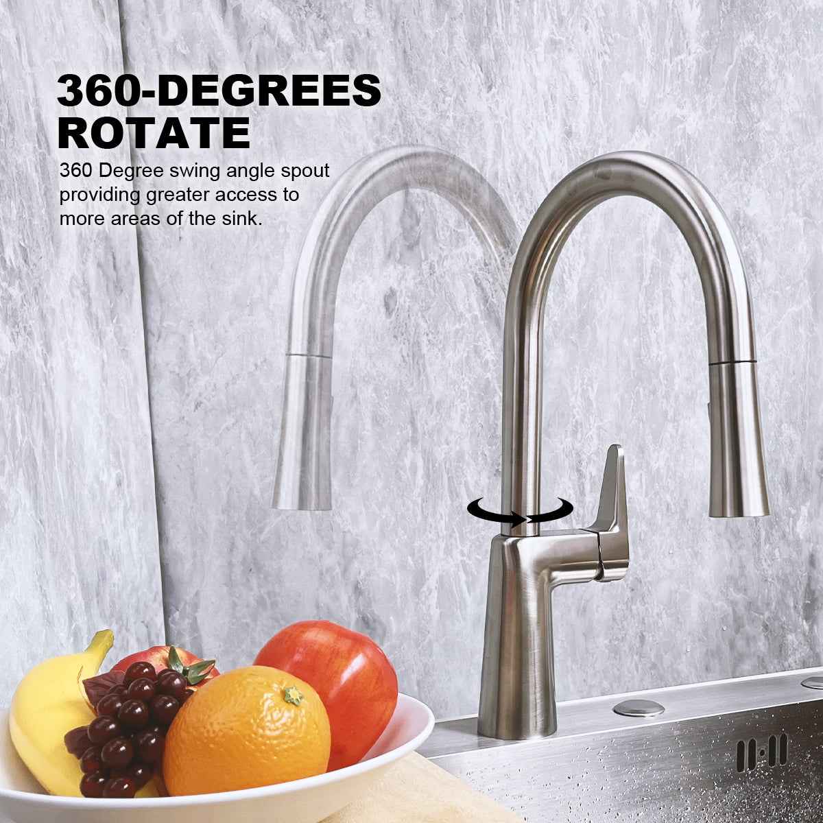 Pull Down Kitchen Faucet