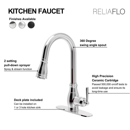 Pull-Down Kitchen Faucet - Reliaflo