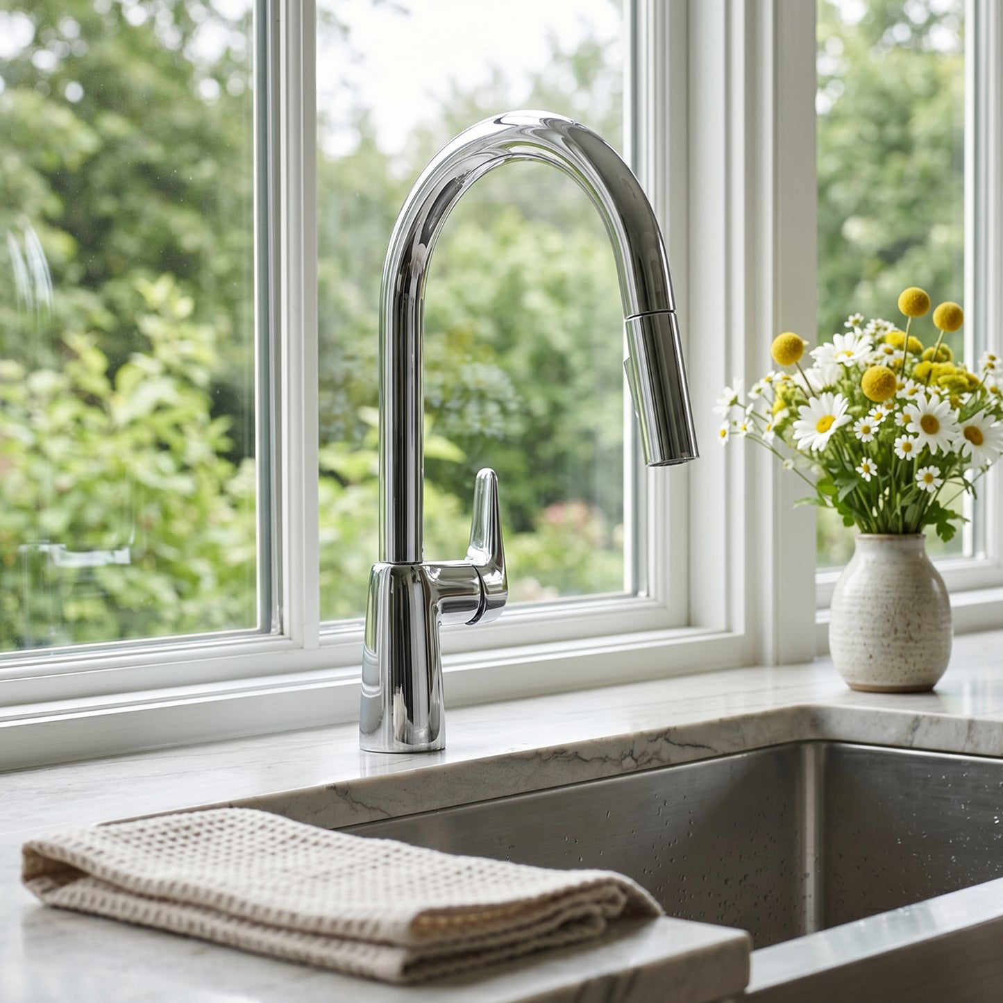 Pull Down Kitchen Faucet