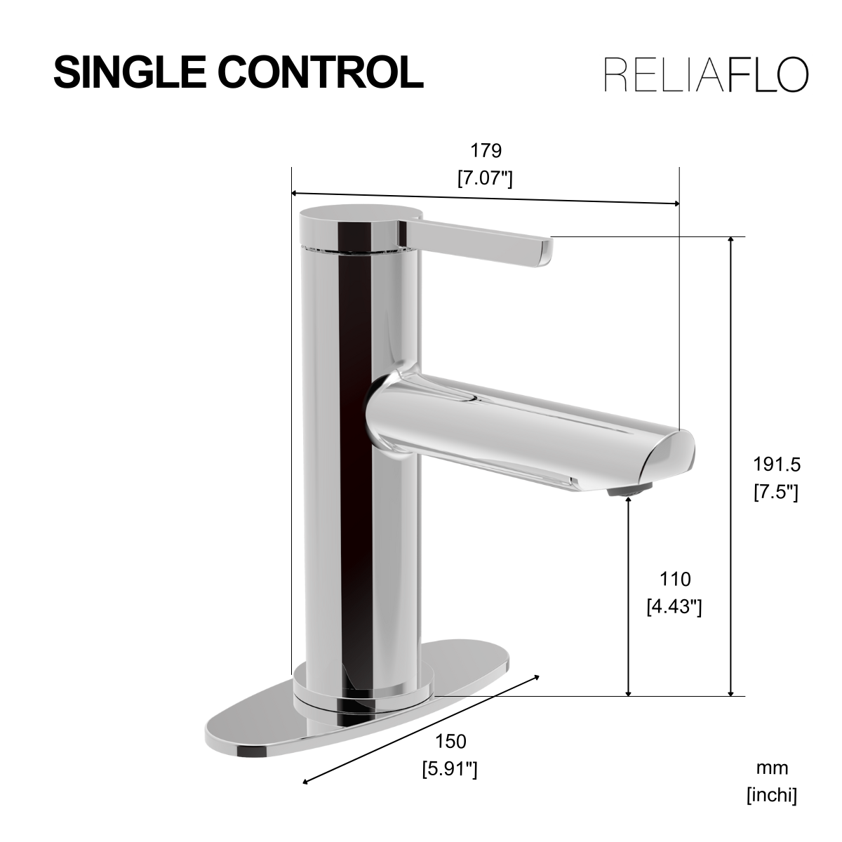Lavatory Faucet Dimensions 