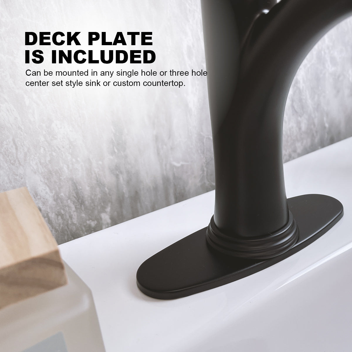 Classic faucet deck plate