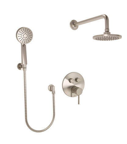 Push Button Shower Satin Nickel